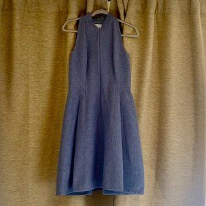 A-K-R-I-S- Punto Sleeveless Textured Blue Dress